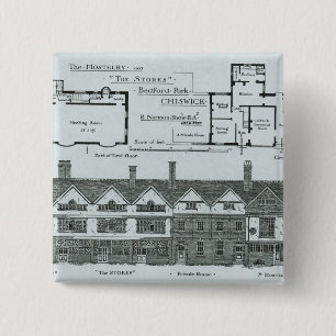 The Hostelry and The Stores 15 Cm Square Badge