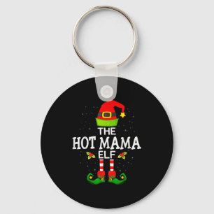The Hot Mama Elf Christmas Family Matching Pajama Key Ring