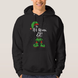 The Hot Mama Elf Matching Family Christmas Pajama Hoodie