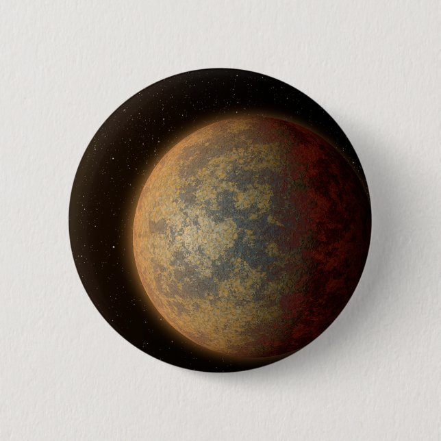 The Hot Rocky Exoplanet Hd 219134 B. 6 Cm Round Badge (Front)