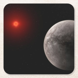 The Hot Rocky Exoplanet Trappist-1 B. Square Paper Coaster