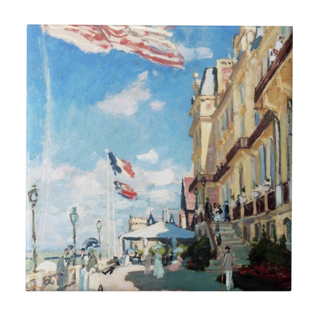 The Hotel of Roches Noires, Trouville Monet Claude Tile (Front)