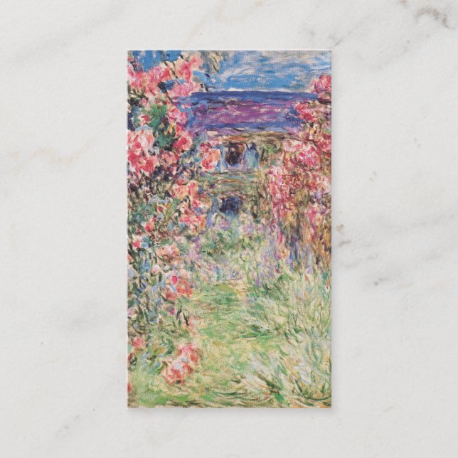 The House among the Roses, Claude Monet Business Card (Front)