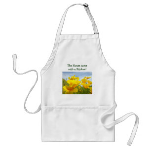 The House came with a Kitchen! apron Poppies