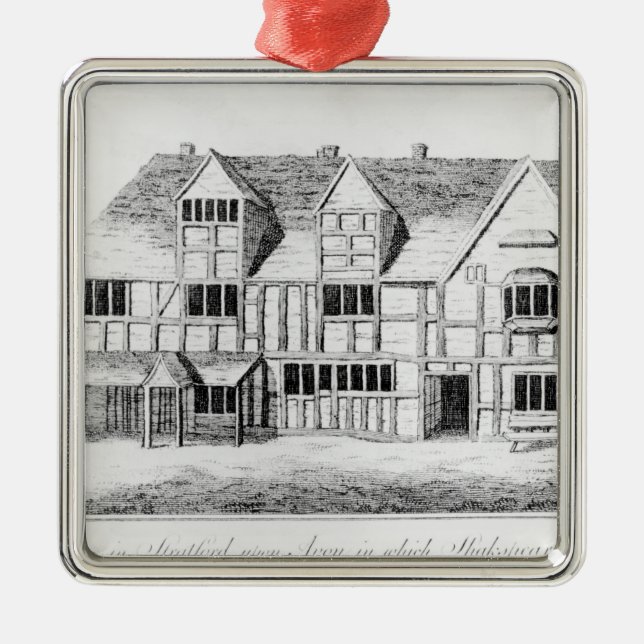 The House in Stratford-upon-Avon Metal Tree Decoration (Front)