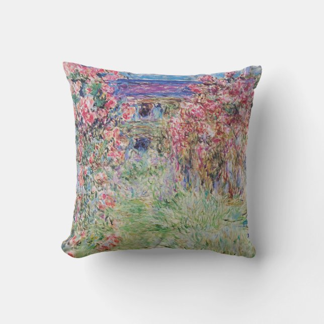 The house in the rose garden by Claude Monet, Cushion (Front)