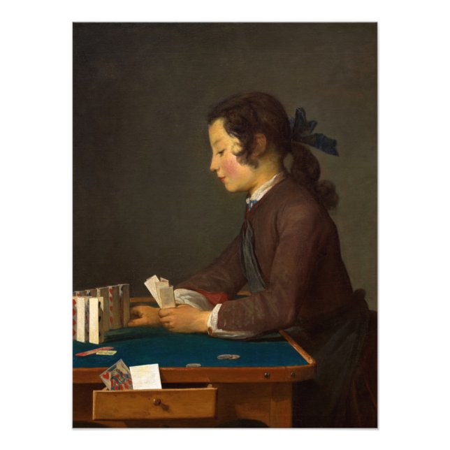 The House of Cards by Jean Simeon Chardin Photo Print (Front)