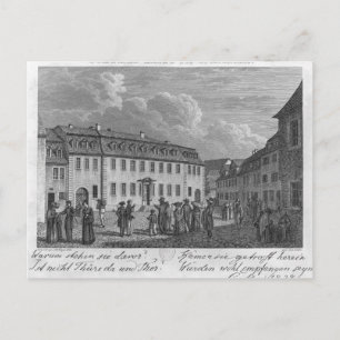 The house of Johan Wolfgang von Goethe in Postcard