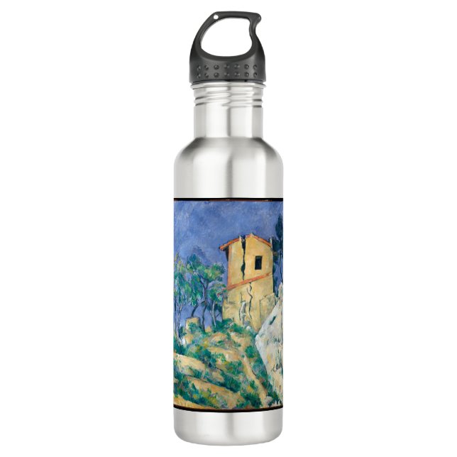 The House with Cracked Walls Paul Cezanne Post Imp 710 Ml Water Bottle (Front)