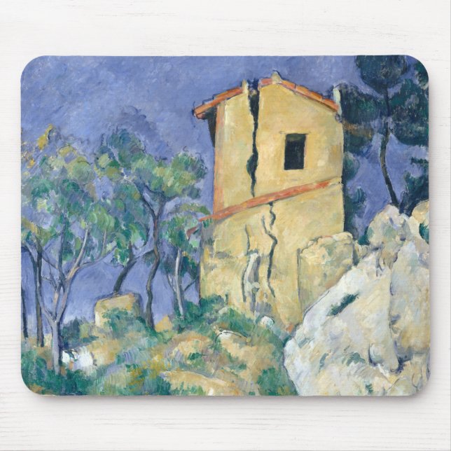 The House with Cracked Walls Paul Cezanne Post Imp Mouse Pad (Front)