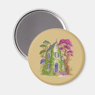 The house with ivy and its giant trees. magnet