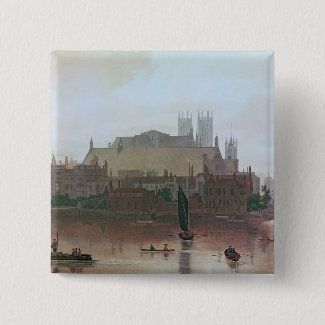The Houses of Parliament 15 Cm Square Badge (Front)