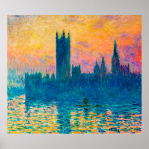 The Houses of Parliament, Sunset (1903), Monet Poster