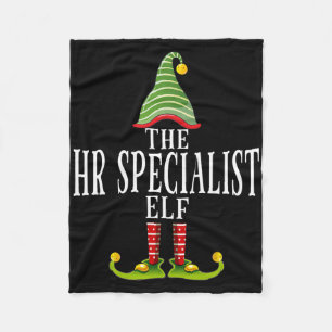 The Hr Specialist Elf Funny Matching Pajama Xmas Fleece Blanket