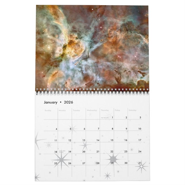 The Hubble Space Telescope Calendar (Jan 2026)