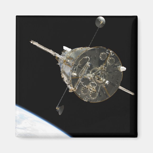 The Hubble Space Telescope in orbit above Earth Magnet (Front)