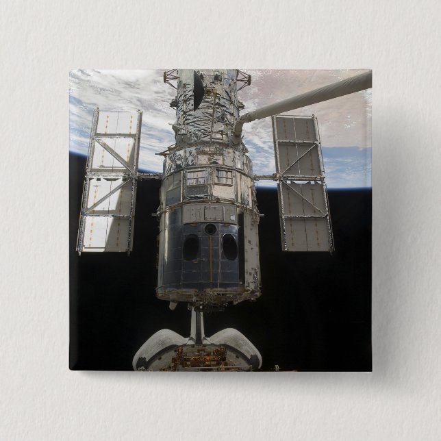 The Hubble Space Telescope Space Shuttle Atlant 15 Cm Square Badge (Front)