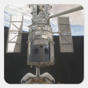 The Hubble Space Telescope Space Shuttle Atlant Square Sticker