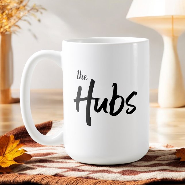 The Hubs Funny Groom or Husband Typography Coffee Mug (Creator Uploaded)