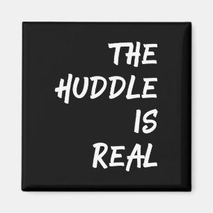 The Huddle is Real Fun Football for Fall Magnet