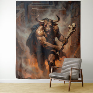 The Hulking Minotaur of the Labyrinth Tapestry