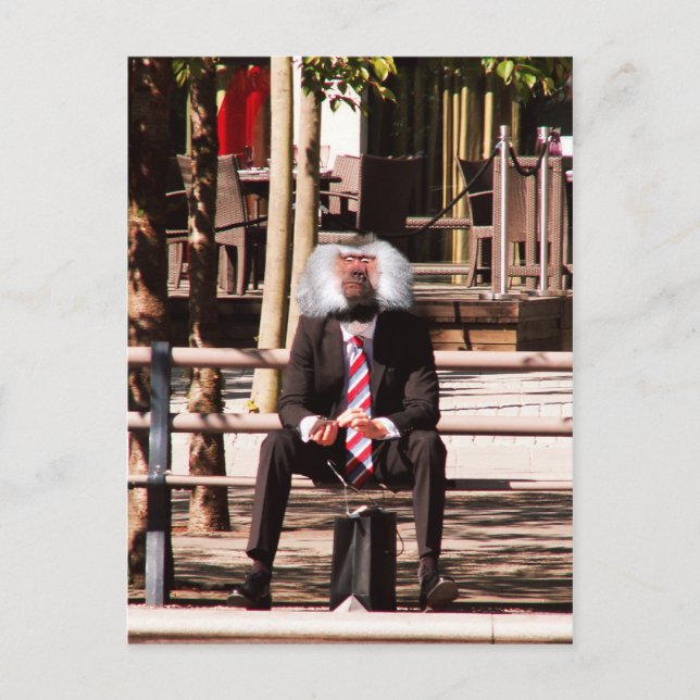 The human ape postcard (Front)