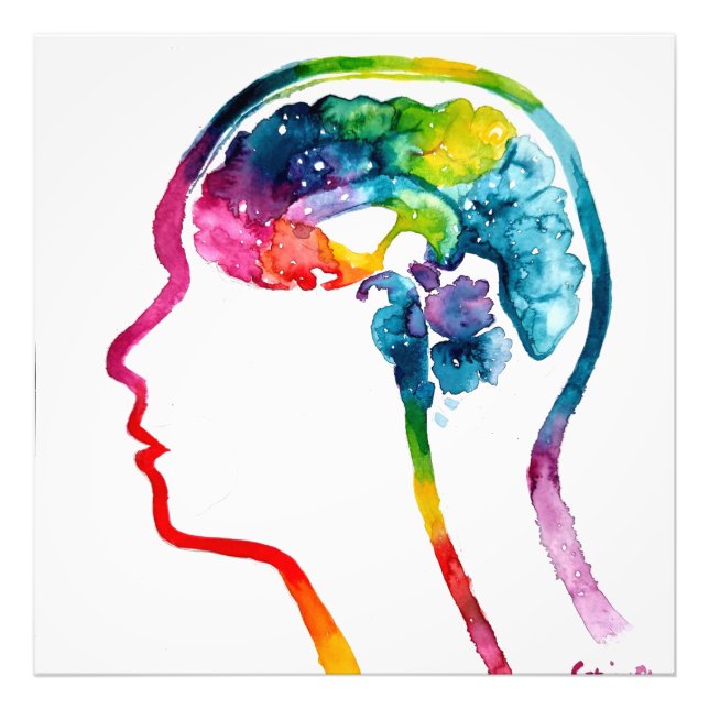 The human brain photo print (Front)