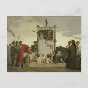 The Human Comedy, c.1852 Postcard