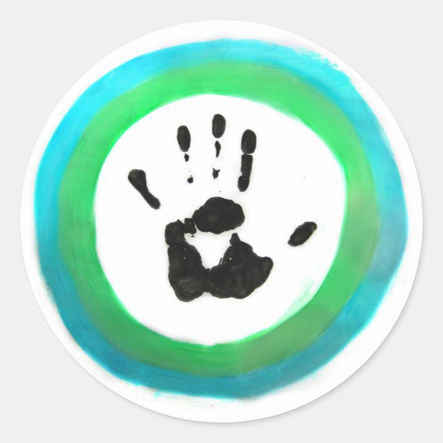 The Human Flag Classic Round Sticker (Front)