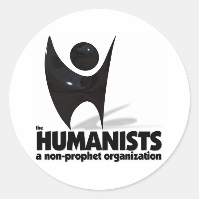 The Humanists Classic Round Sticker (Front)