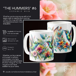 "The Hummers" #6 Hummingbirds Ceramic Mug