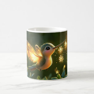 The hummingbird is a small bird known for its abil coffee mug