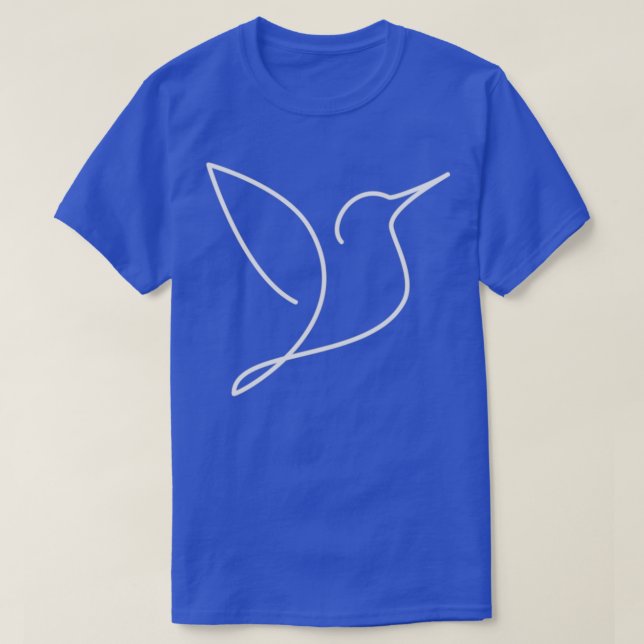 The hummingbird one line drawing T-Shirt (Design Front)