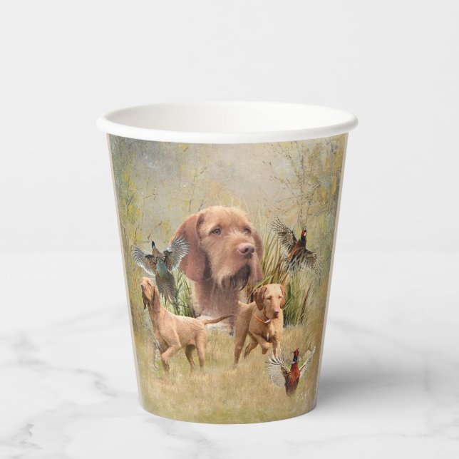 The Hungarian Wirehaired Vizsla  Paper Cups (Front)