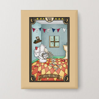 The Hungover Man | Funny Tarot Card Button