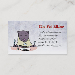 the hungry cat (pet sitting) business card
