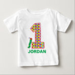 The Hungry Caterpillar 1st Birthday Baby T-Shirt<br><div class="desc">Customise this cute Hungry Caterpillar 1st Birthday shirt with your child's name.</div>