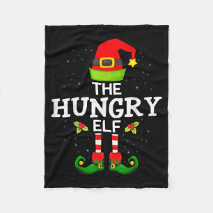 The Hungry Elf Christmas Family Matching Pajama  Fleece Blanket