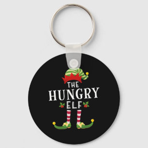 The Hungry Elf Christmas Matching Pajama  Key Ring