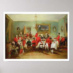The Hunt Breakfast, Bachelor's Hall, 1836 (oil on Poster