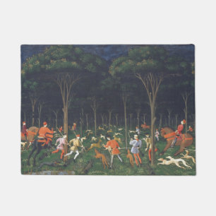 The Hunt in the Forest (by Paolo Uccello) Doormat