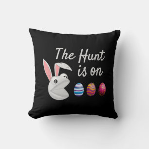 The hunt is on Easter Bunny Egg Hunt Cushion