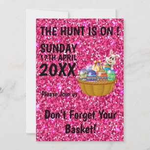 the hunt is on,Easter Egg Hunt,Funny gift Invitation