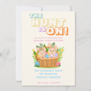 The Hunt is On! Easter Egg Hunt Party Invitation