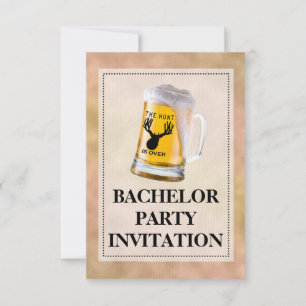 The Hunt is Over Bachelor Party Invitation