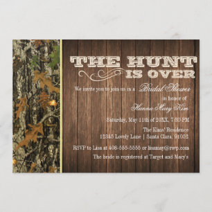 The Hunt Is Over Bridal Shower Invitation