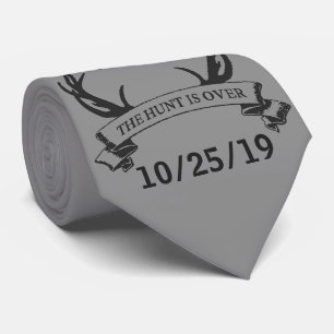 "The Hunt is Over" Custom Colour Rustic Wedding Tie