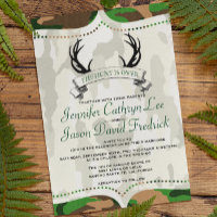 "The Hunt is Over" Rustic Camouflage Wedding