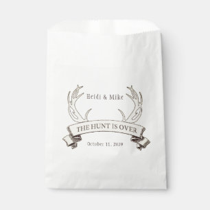 "The Hunt is Over" Rustic Custom Wedding Favour Bag