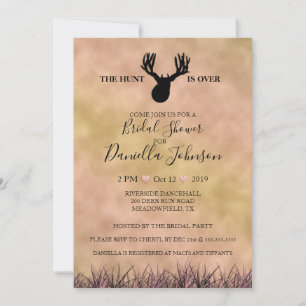 The Hunt is Over Wedding Bridal Shower Invitation